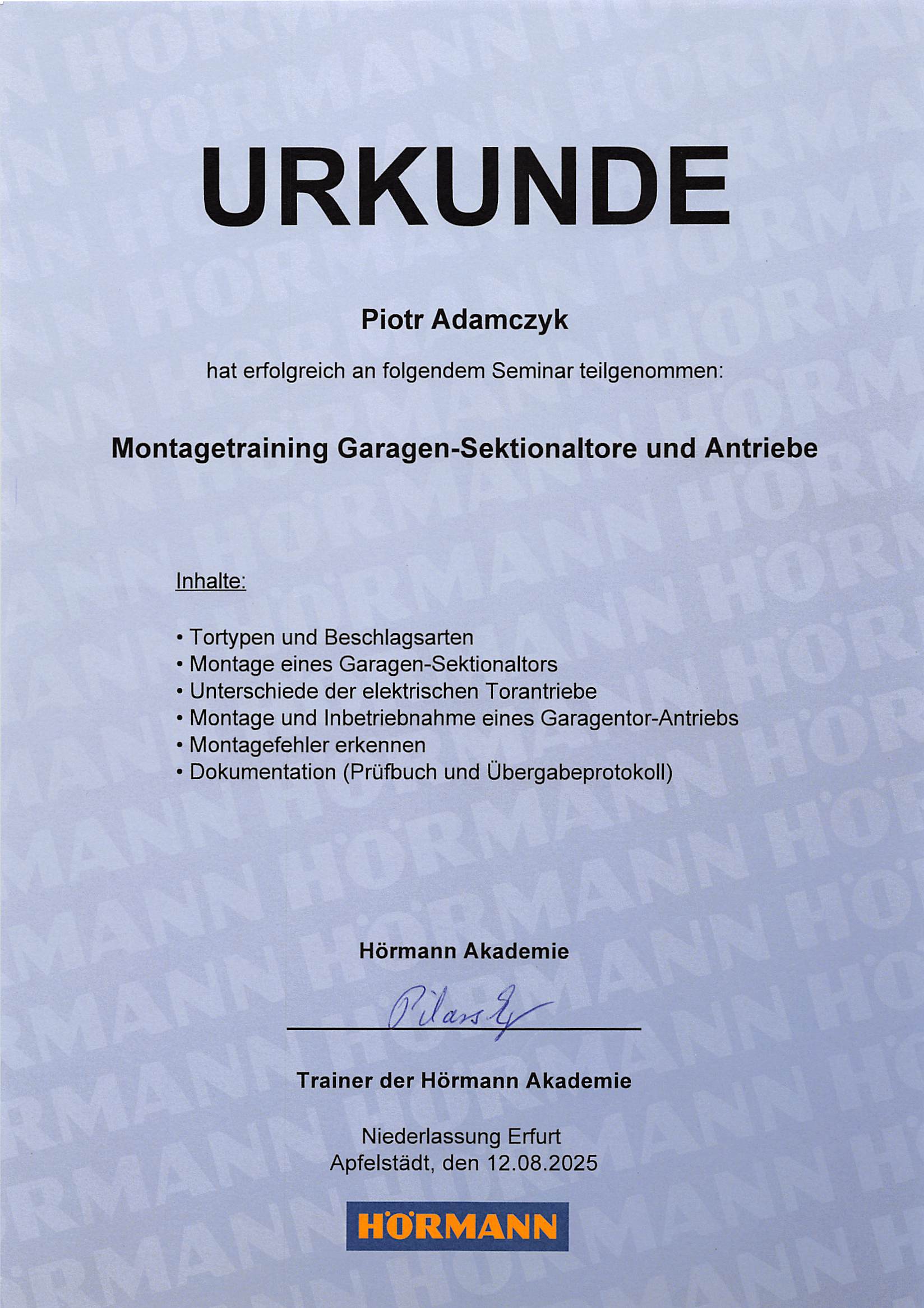 Hormann Montagetraininng PA 2025.pdf